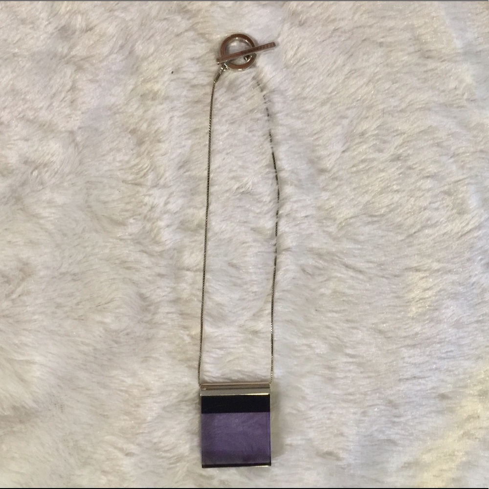 Sportmax Max Mara necklace silver minimalist blue